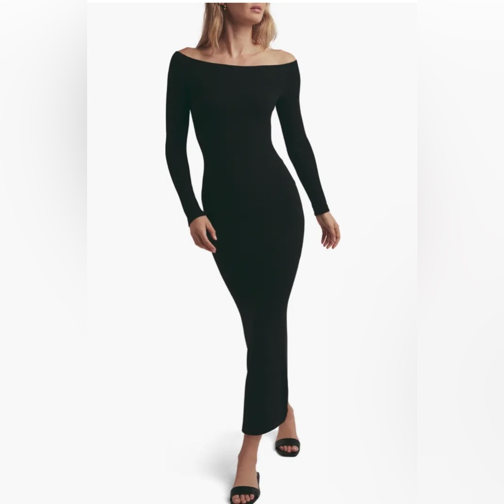 New! Favorite Daughter The Sara Off the Shoulder Long Sleeve Maxi‎ Dress XL $198